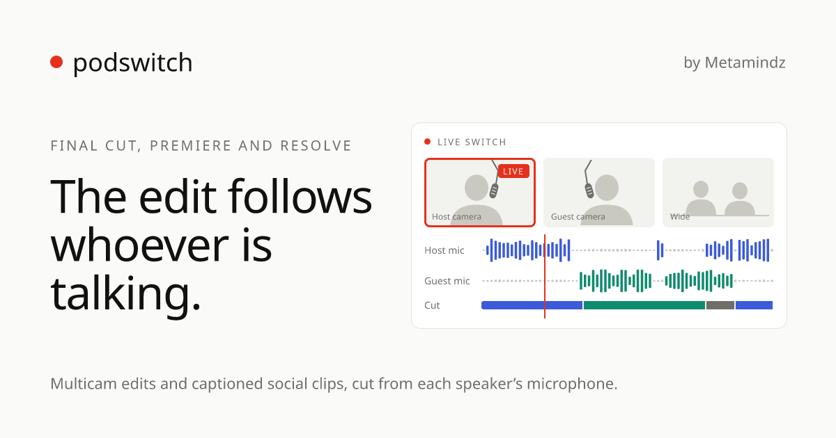 podswitch: the edit follows whoever is talking